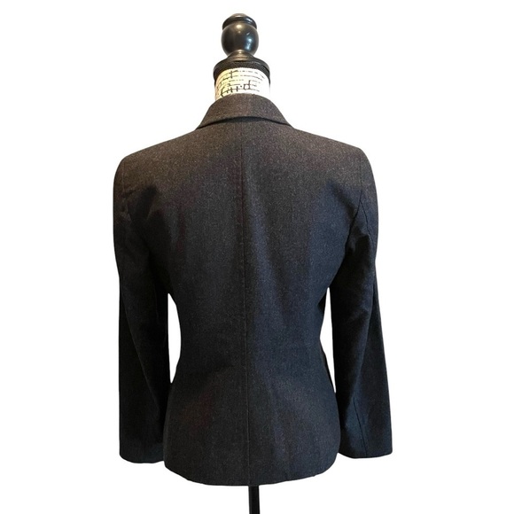 J. Crew Wool Blazer Jacket Charcoal Gray Size 4 Business Office Preppy Workwear - Picture 4 of 10